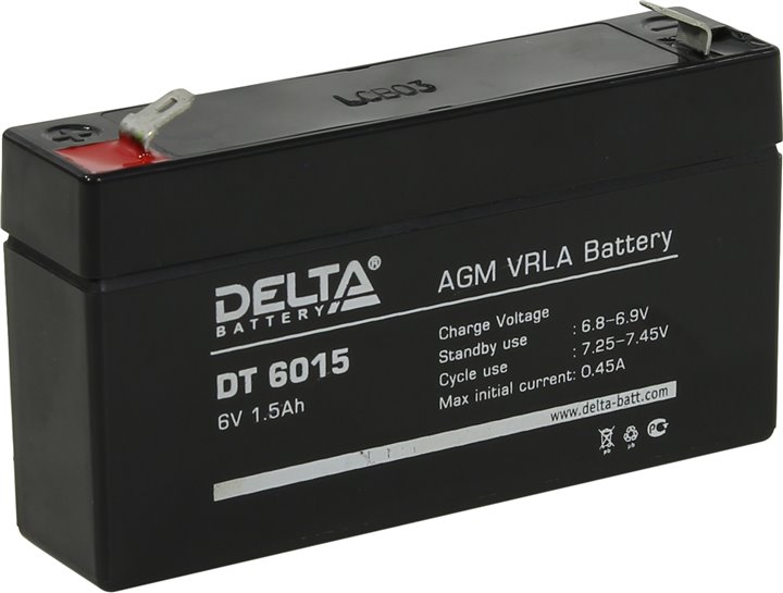 Аккумулятор Pb DELTA 6V 1500 mAh DT 6015