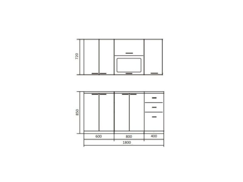 Кухня Магнолия Коралл 1800