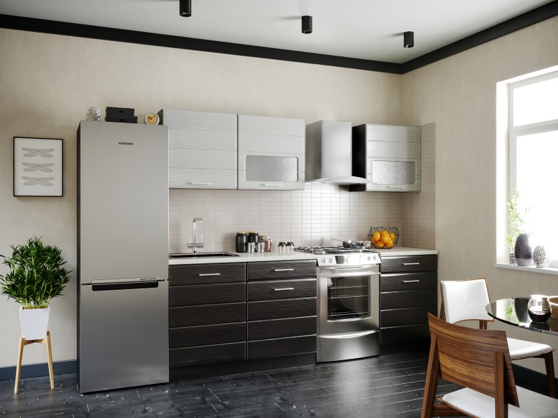 Кухня Венеция МДФ дым-венге 2000