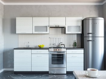 Кухня Венеция МДФ дым-венге темный 1500