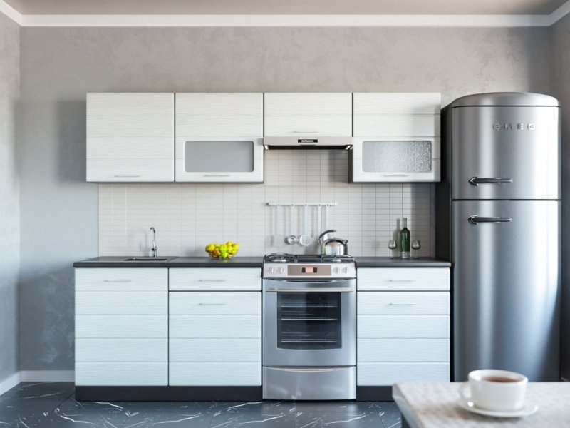 Кухня Венеция МДФ дым-венге темный 1500