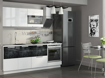 Кухонный гарнитур Фэнтези Белый универс, Лайнс 2,1м